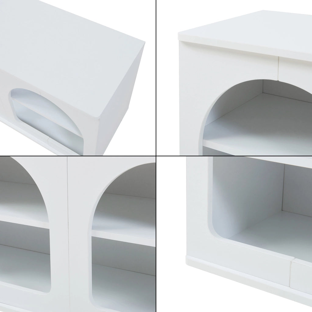 Mobile Porta TV Trorhun con Ripiano 140 x 38 x 48 cm - Bianco [en.casa]