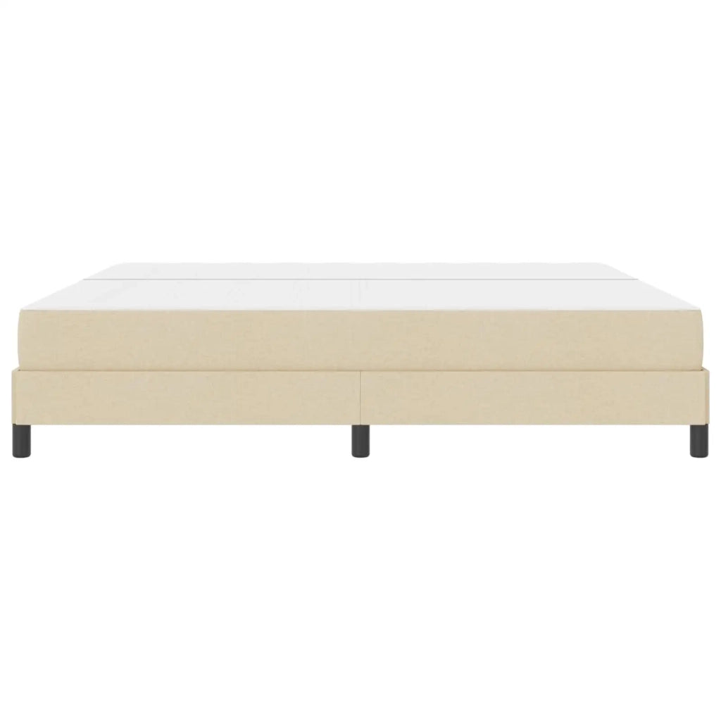 Letto a molle con materasso Crema 200 x 200 cm Tessuto 3398519
