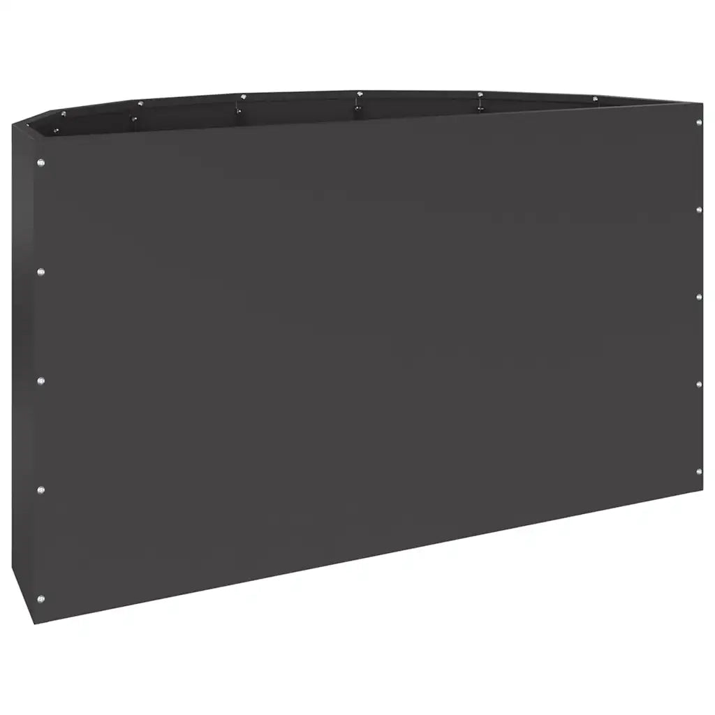 Fioriera | Cassetta per fiori | Vaso Nero 90 x 45 x 50 cm Acciaio