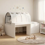 Letto alto per bambini con scrivania 3 pz Bianco 3423683