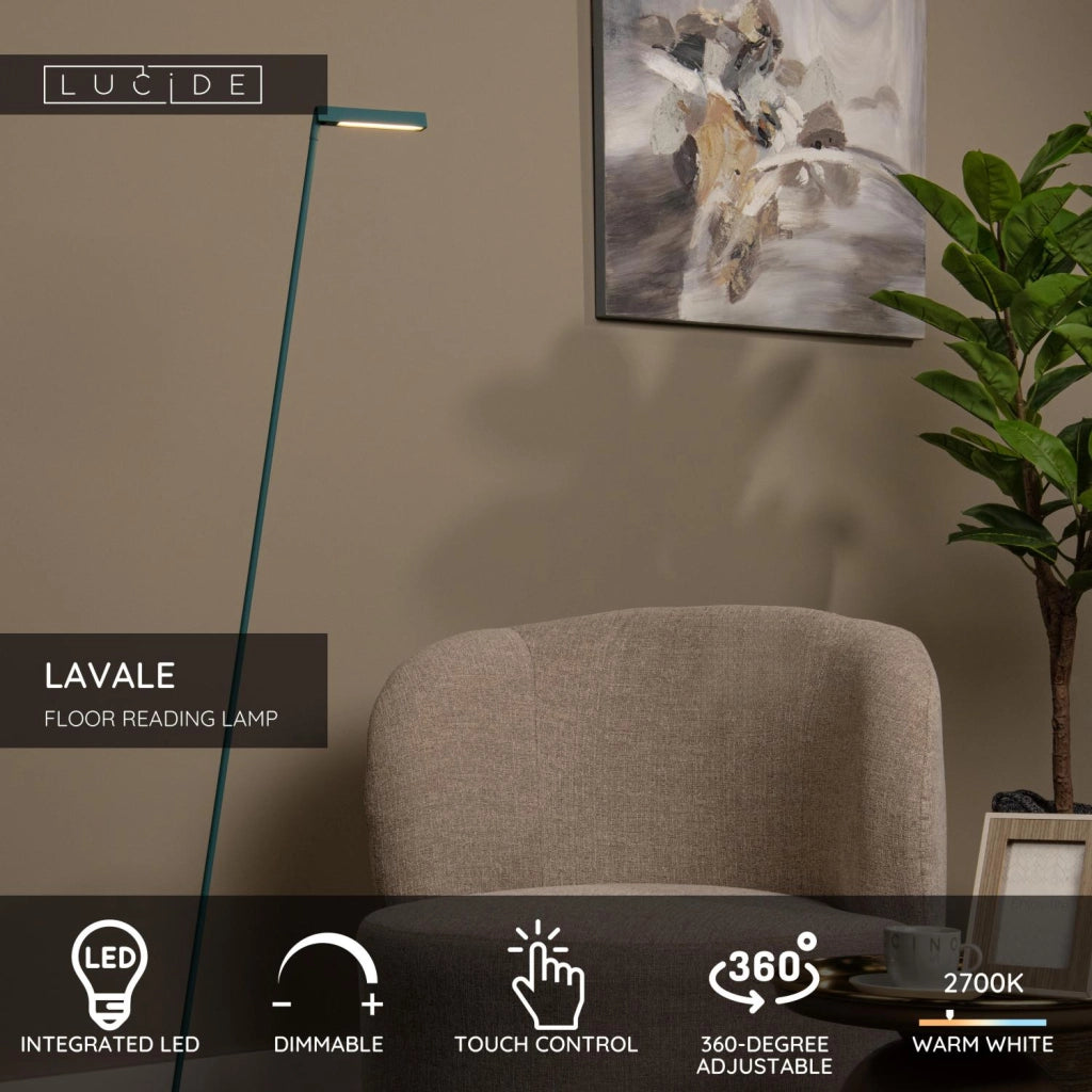 Lampada da terra LAVALE LED 3W turchese Lucide