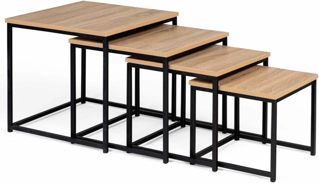Set di 4 tavolini di design industriale DETROIT 35/40/45/50
