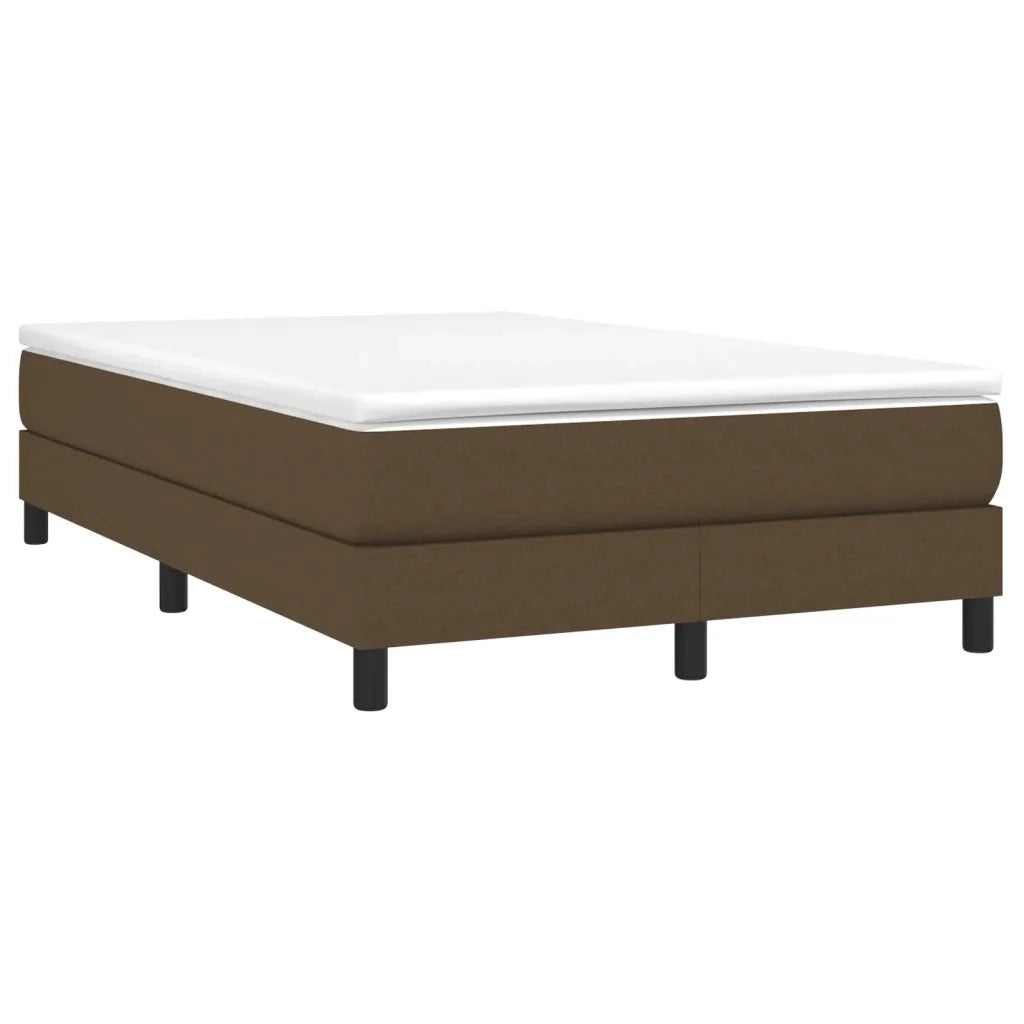 Struttura Letto a Rete a Molle-Giroletto Marrone Scuro 120x200 cm Tessuto 527431