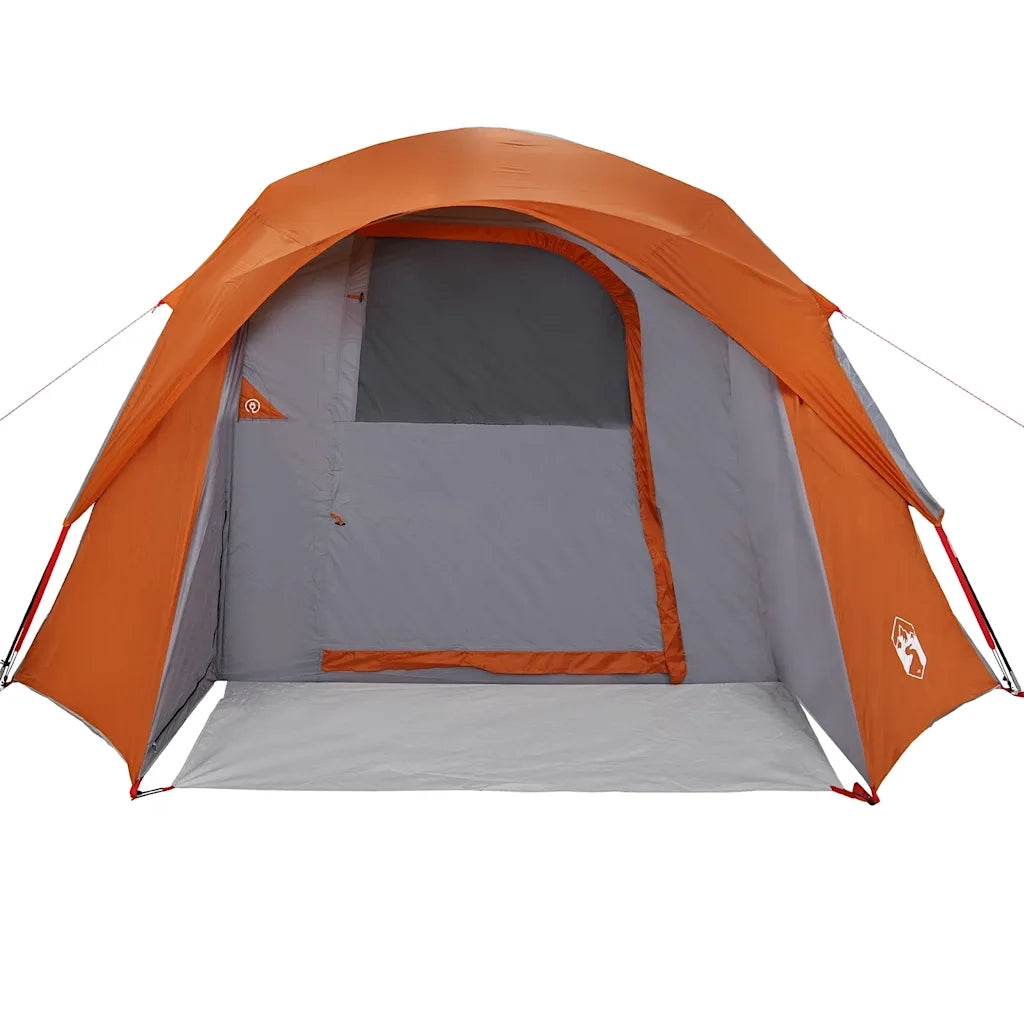 Tenda Familiare Cabina 6 Persone Grigia Arancione Impermeabile 4009564