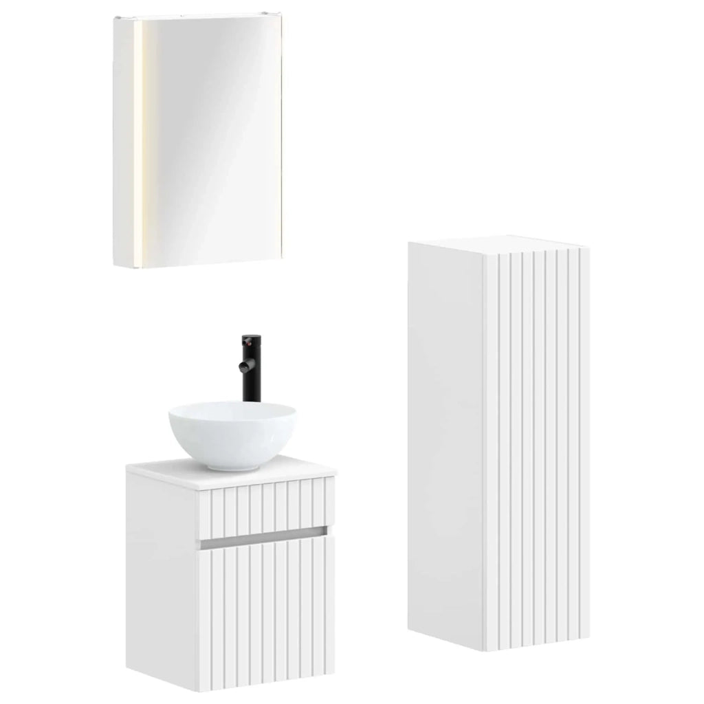Set di mobili per il bagno 4 pcs Bianco 3407471