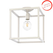 ONLI - Plafoniera stile industrial, bianco. 30x30 cm. Lampadina non inclusa.