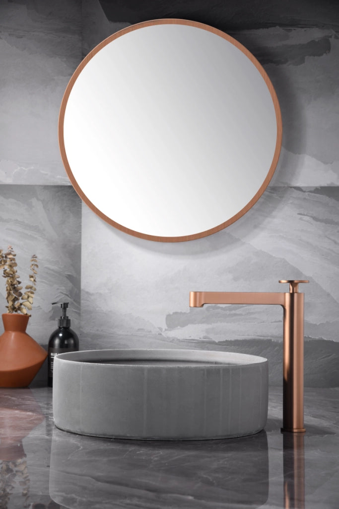 Imex Miscelatore Mono Comando Alto Lavabo in Ottone con Finitura Oro Rosa Spazzolato Cartuccia Ceramica Ø26mm e Tubi Flessibili 3-8 Inclusi - Modello OLIMPO Imex-BDC033-3ORC