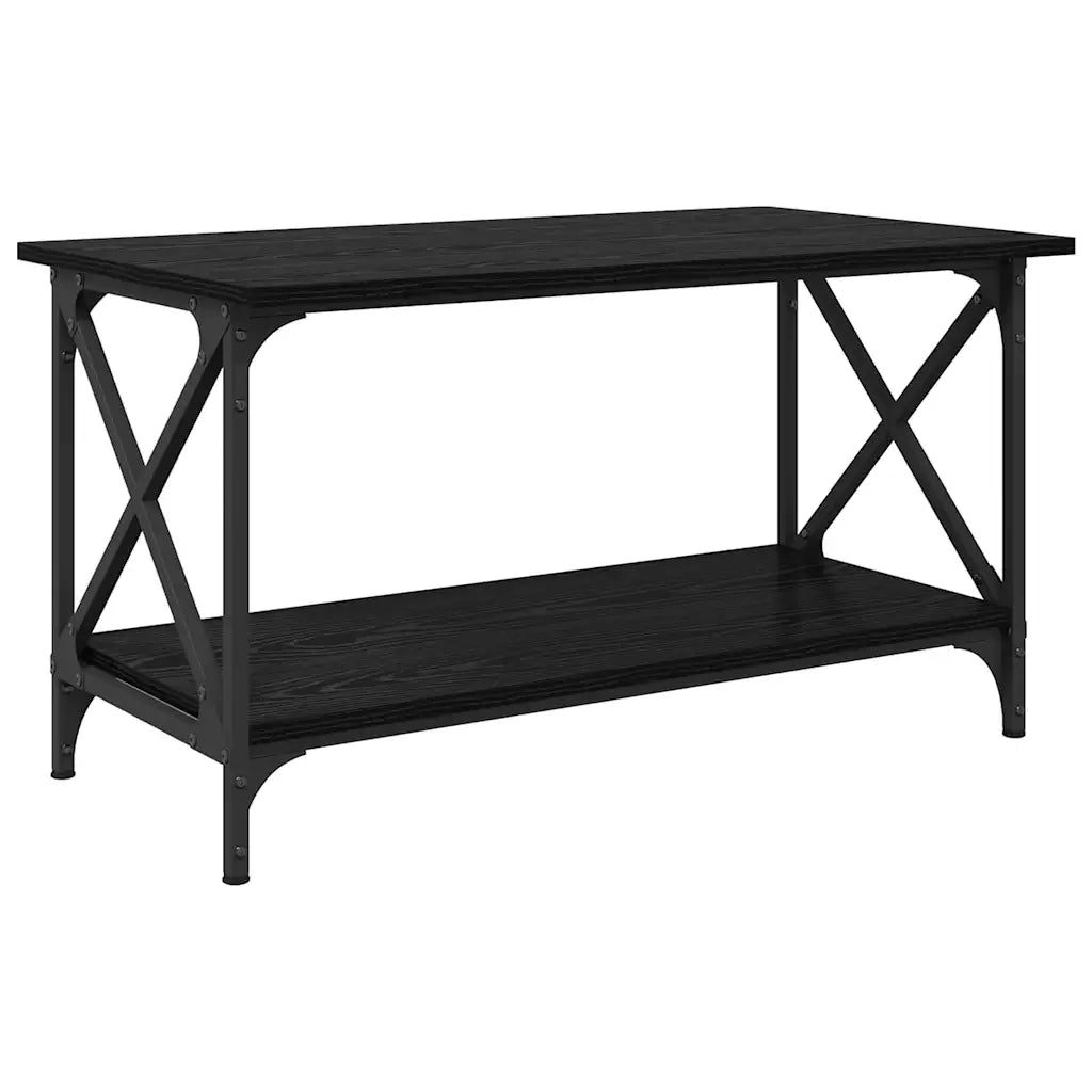 vidaXL Tavolino da salotto Rovere nero 80 x 45 x 45.5 cm