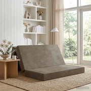 Divano Letto Pieghevole 120 x 67 x 45 cm Grigio Chiaro