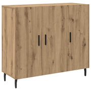 Credenza | Madia | Buffet da pranzo | Armadio da pranzo Rovere artigianale 90 x 34 x 80 cm Legno multistrato