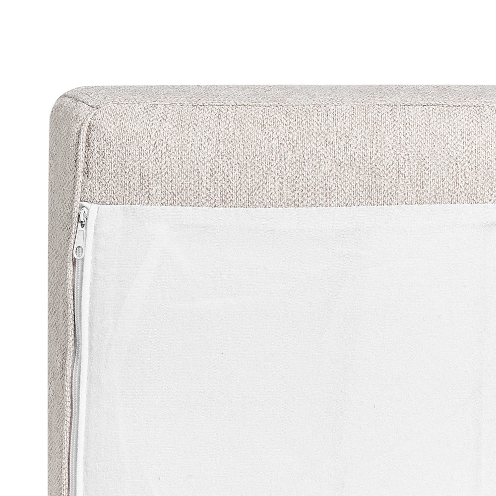 Divano angolare destro in poliestere beige Divano a 4 posti imbottito con gambe in metallo, tessuto e schienale imbottito, moderno e minimalista