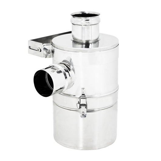 Abbattitore inox da 100mm per la fuliggine di stufe e caldaie a pellet