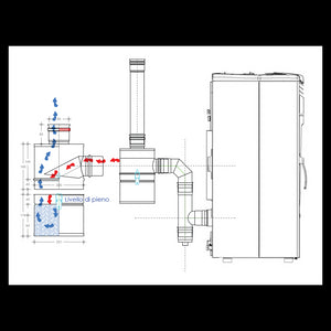Abbattitore inox da 80mm per la fuliggine di stufe e caldaie a pellet