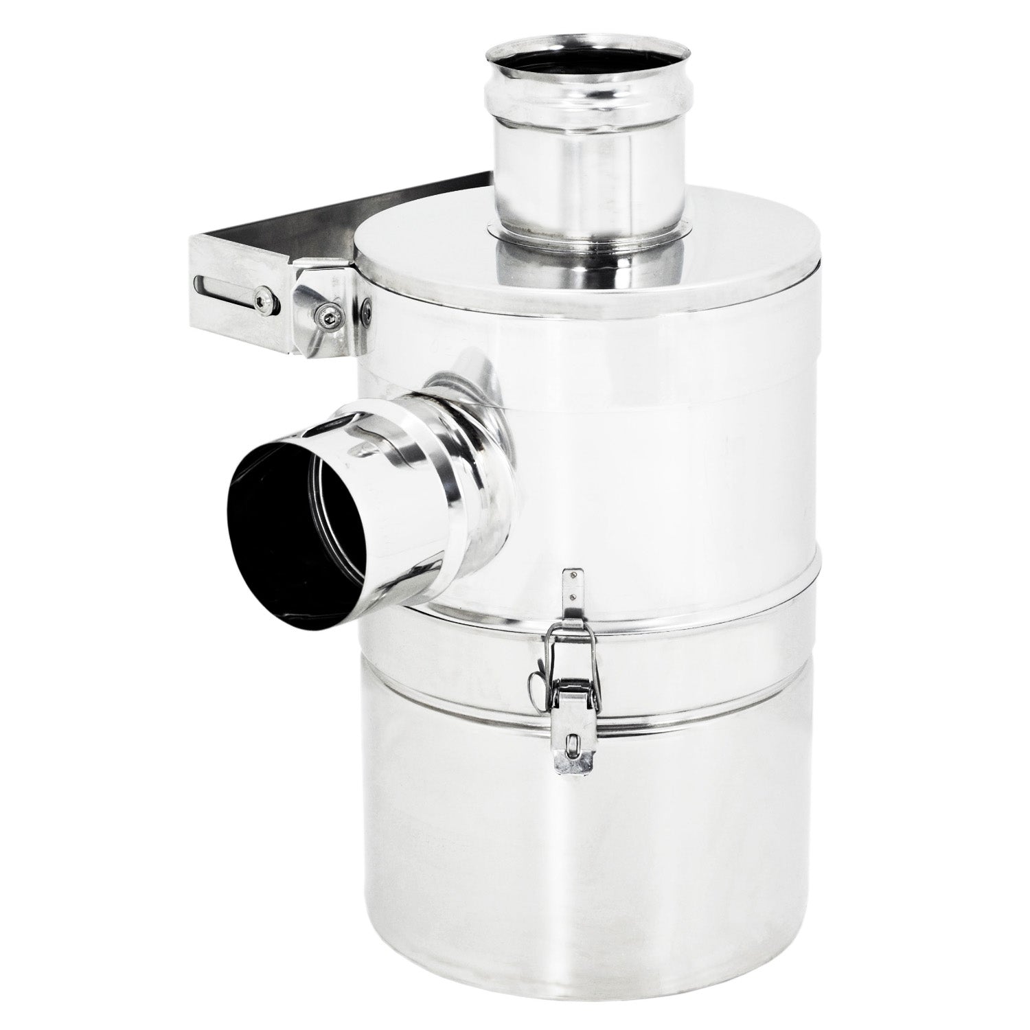 Abbattitore di Fumo Fuliggine Ad Acqua Per Stufe A Pellet Diametro 80 o 100 con Fissaggio