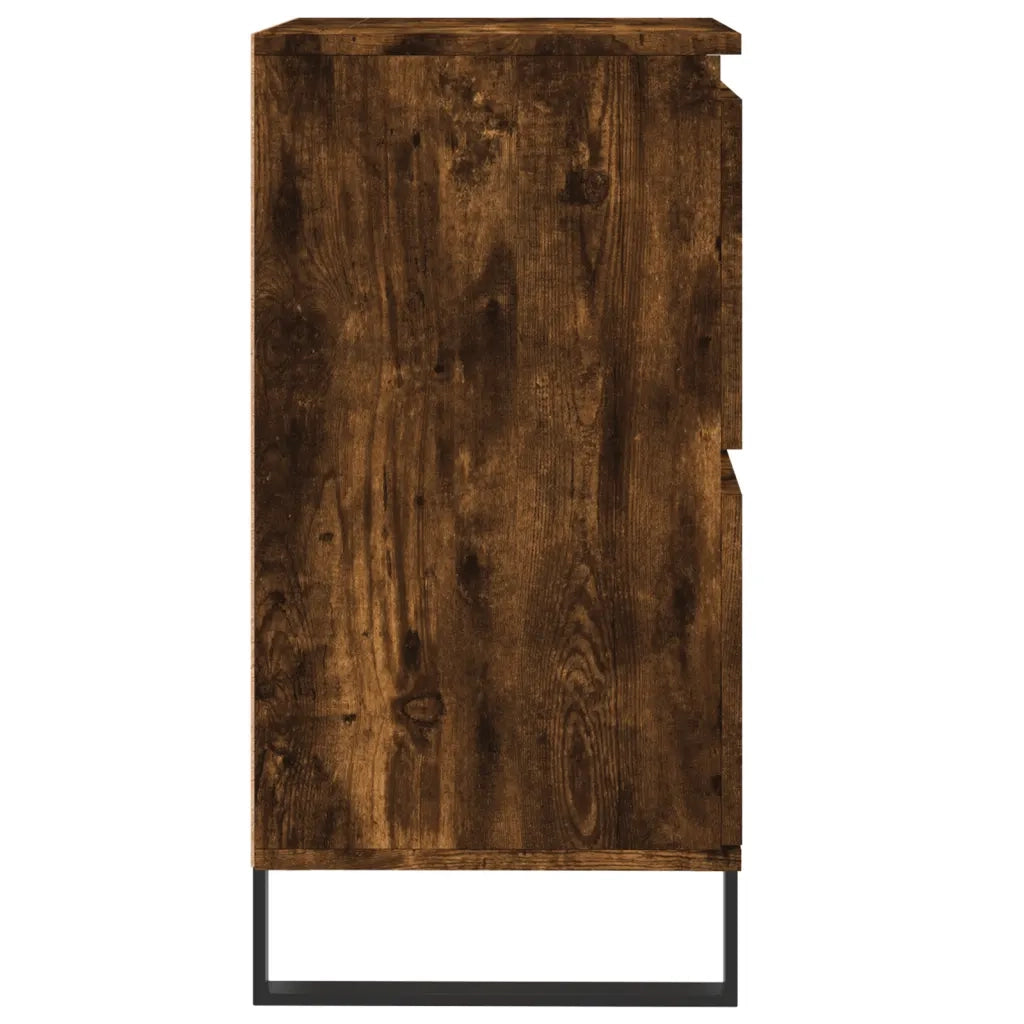 Credenza Rovere Fumo 60x35x70 cm in Legno Multistrato 831225