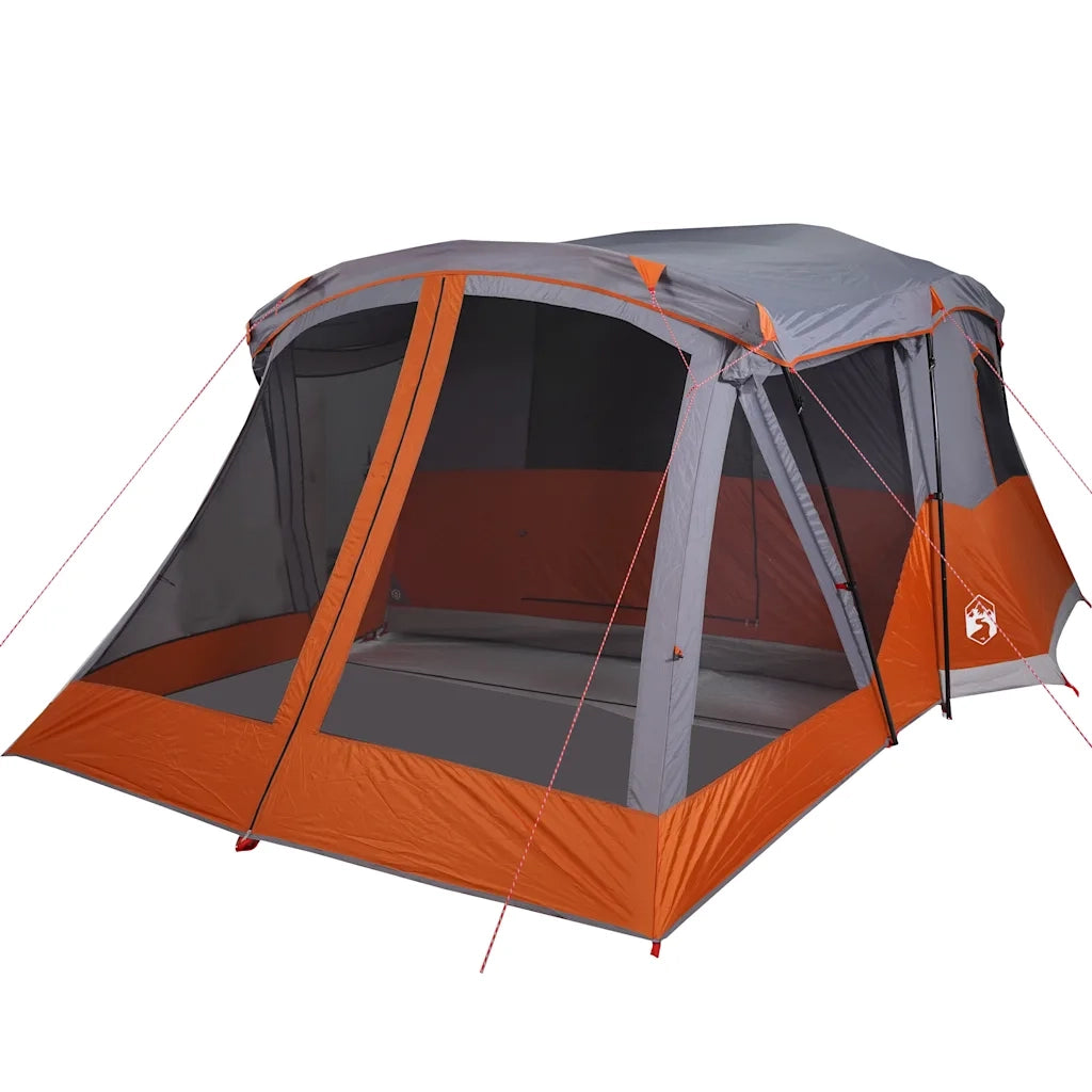 Tenda da Campeggio con Portico 4 Persone-Tenda per Escursionismo Arancione Impermeabile 749559
