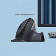 Mouse verticale ergonomica, mouse verticale silenziosa senza fili (nero)