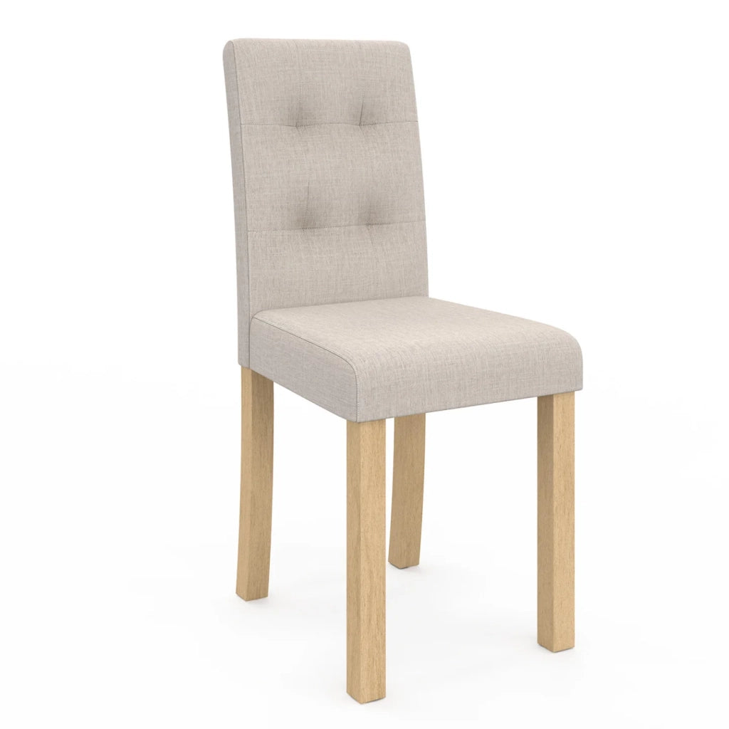IDMarket - Set di 4 sedie da pranzo imbottite POLGA beige