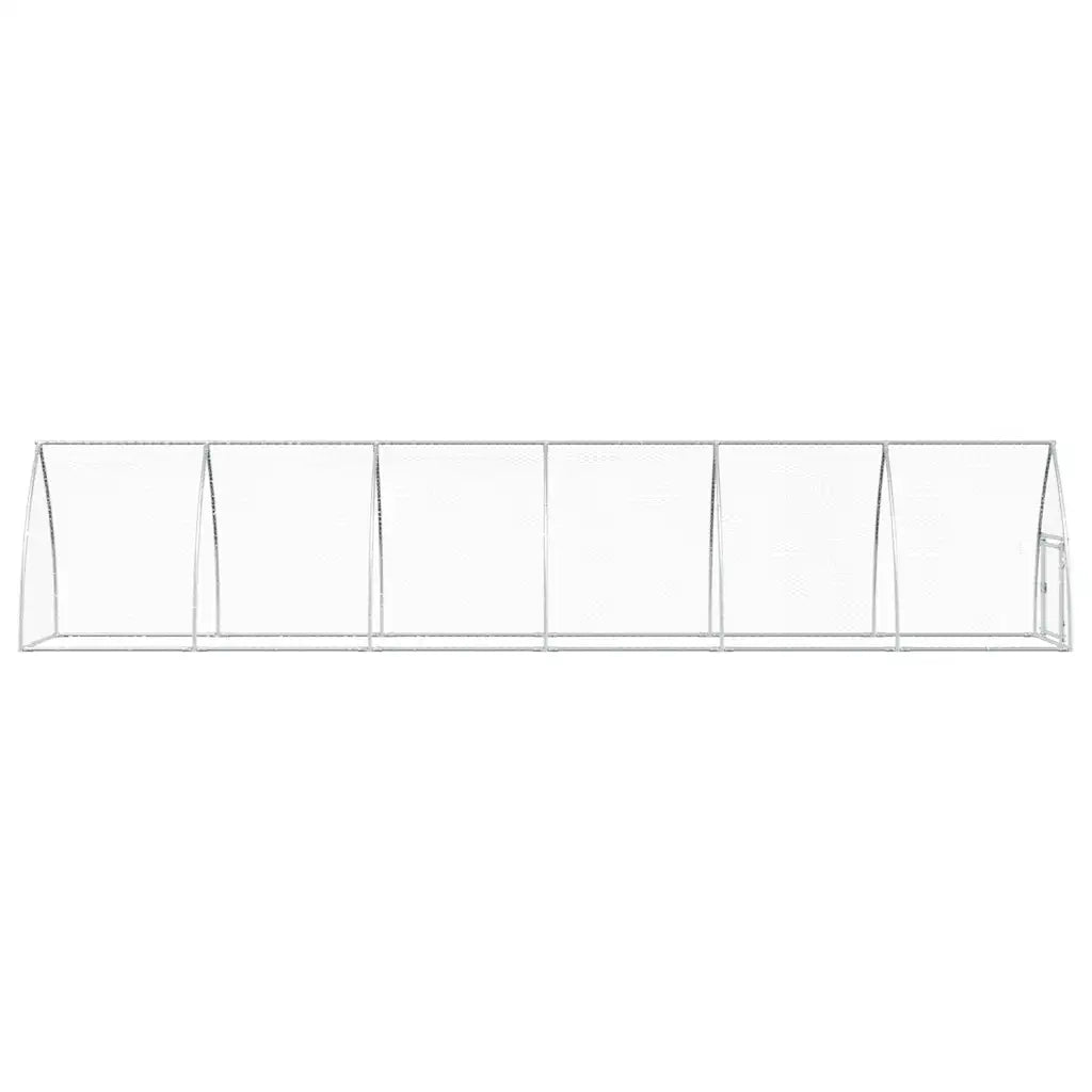 Gabbia per Polli Argento 600x105x120 cm in Acciaio Zincato 172554
