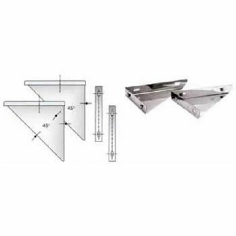 Inox doppia parete angolari per supporto murale d.300 b08xb2brhl