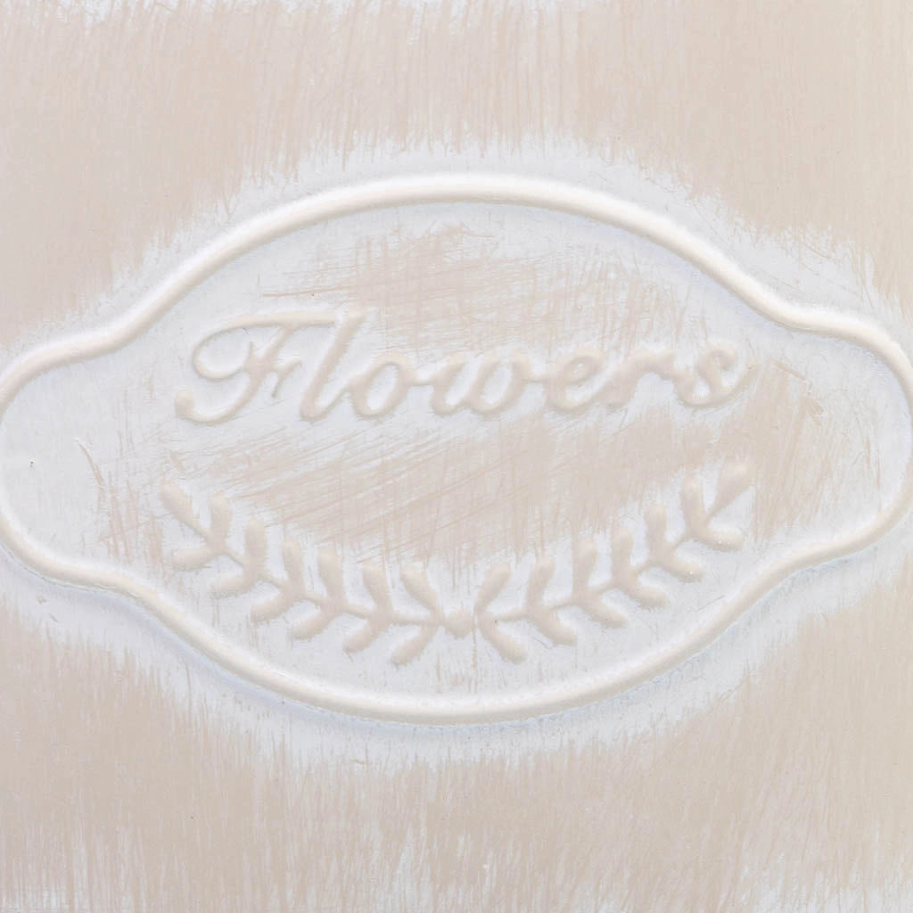 Annaffiatoio in metallo bianco 20,5x8,5x105/11h cm