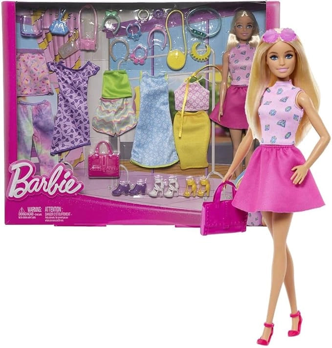 Barbie Fashion doll con abiti e accessori,Mattel,Eta 3+