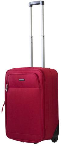 Trolley Valigia Bagaglio a Mano Morbida in Poliestere 2 Ruote Ravizzoni Spritz Rossa