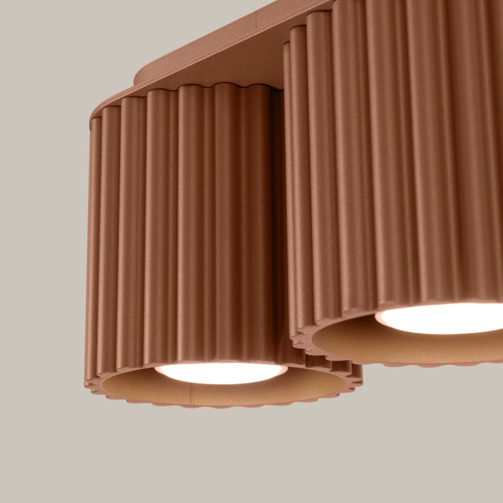 Plafoniera moderna mocca ovale 21cm 2xGU10 VISTAO Pure