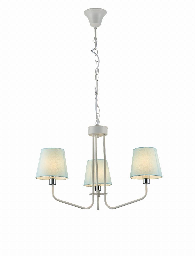 Lampada a sospensione Candellux York 3xE14 blu Ø58
