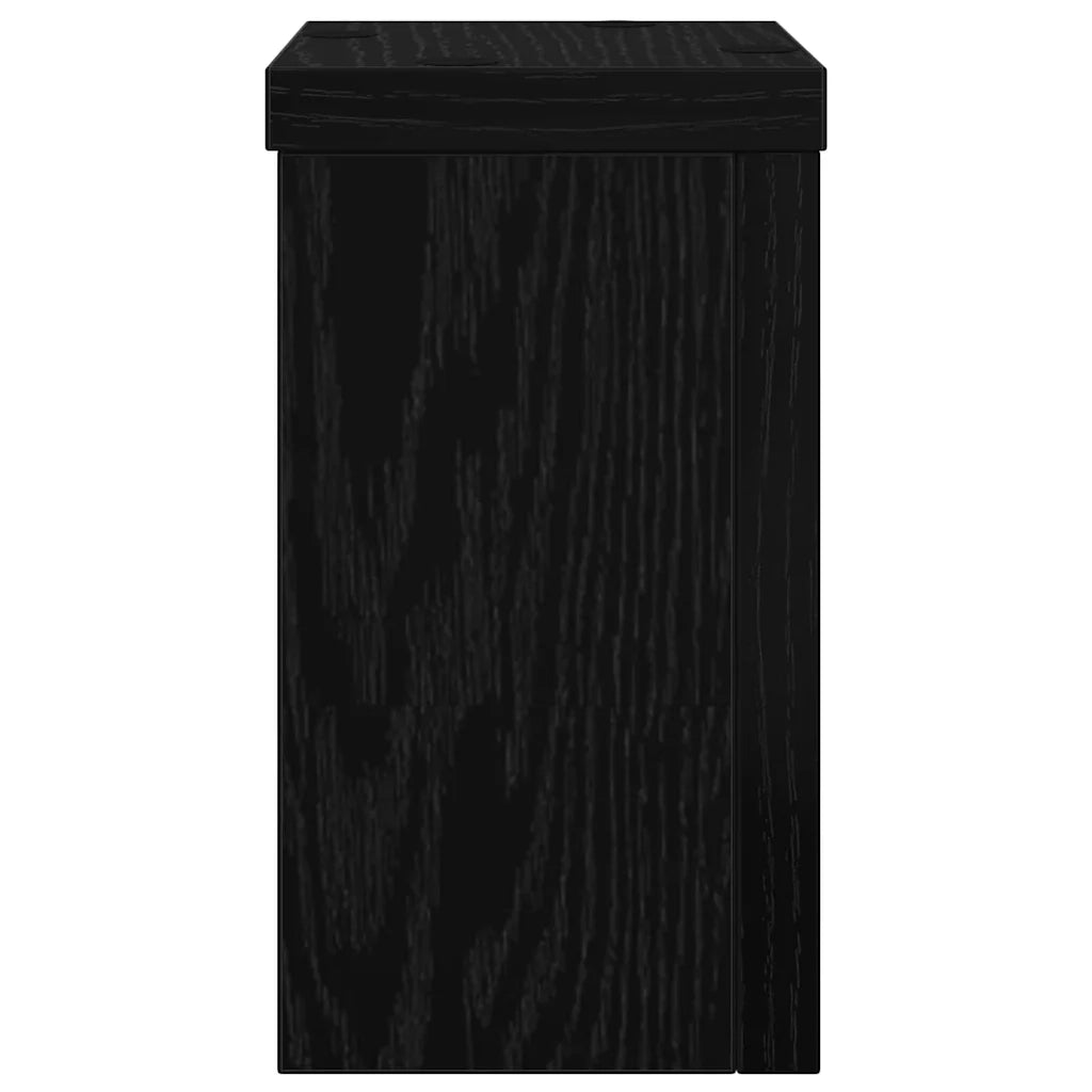 Supporto per piante 2 pcs Rovere Nero 10 x 10 x 18 cm 869228