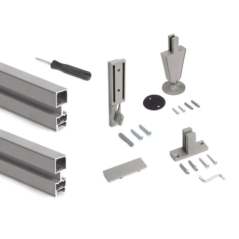 Kit di 3 mensole con staffe e supporti a parete Jagmet, lunghezza 280 mm, Acciaio, Verniciato bianco