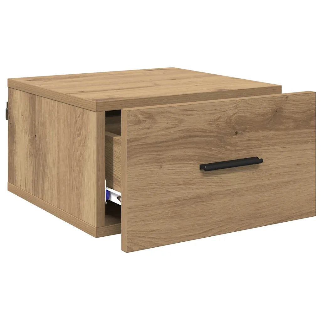 Comodino | Armadio da Notte | Mobiletto da notte rovere artigianale 35 x 35 x 20 cm