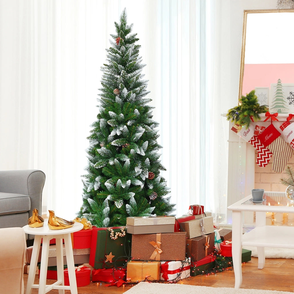 Albero di natale 180cm in pvc di alta qualit¨¤ e soldato di natale 3d illuminato, Albero di natale innevato e soldato preilluminato-Natale