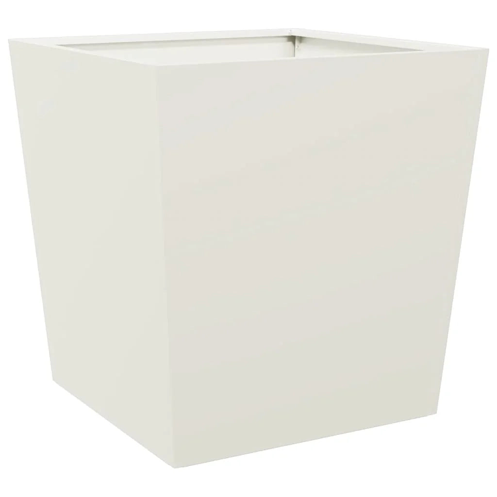 Fioriera aiuola rialzata fioriera aiuola giardino terrazza set da 2 50 x 50 x 50 cm acciaio bianco 02_0038989