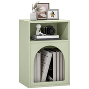 Comodino con 2 Ripiani Aperti Design Arco ¨C zephmum ¨C Verde 40x30x60 cm
