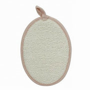 Trade Shop - Spugna Per Doccia Bagno Esfoliante Per Cura Pelle Corpo 13x18cm Rosa Ovale 79643 -