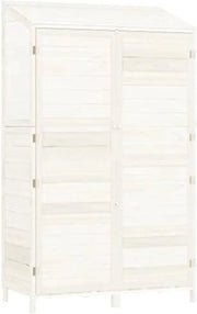 Cassa da Giardino in Legno - Cassa da Giardino per il Trasporto - Bergeggianti per Giardino in Legno - Cassette da Giardino per Esterni - 102x52x174.5 CM - Bianco