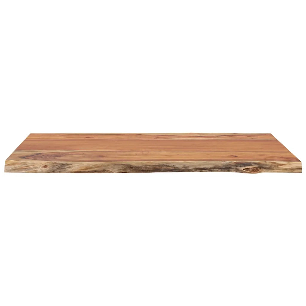 Piano Tavolo 80x60x2,5 cm Rettangolare Legno Acacia Bordi Vivi 370620