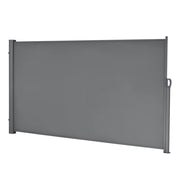 Tenda per balcone laterale acciaio poliestere 160 x 300 cm grigio ardesia 03_0006573