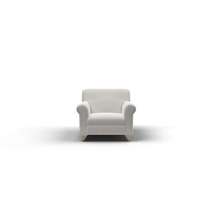 Copridivano Elasticizzato 2 Posti in Poliestere e Cotone Fashionable Panna