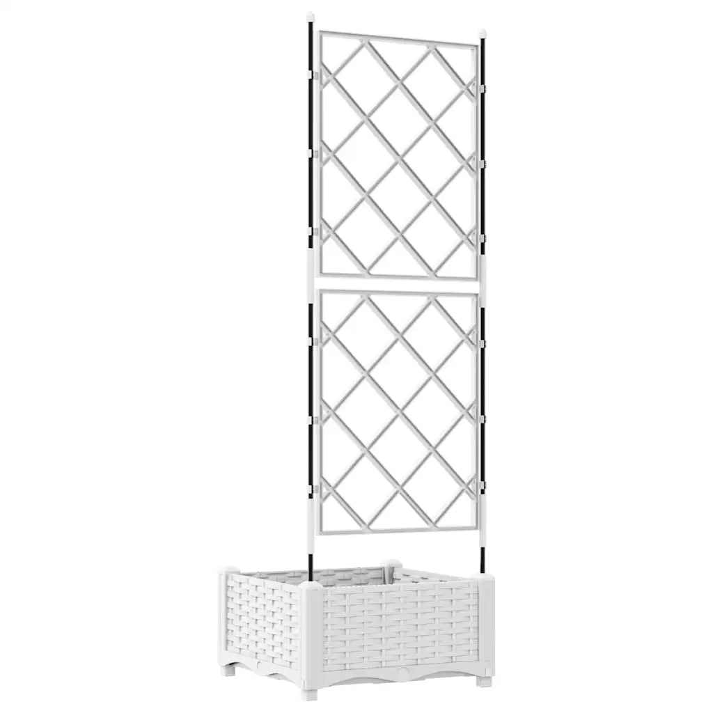 Vaso da giardino Bianco 40 x 40 x 125,5 cm Plastica 42002903