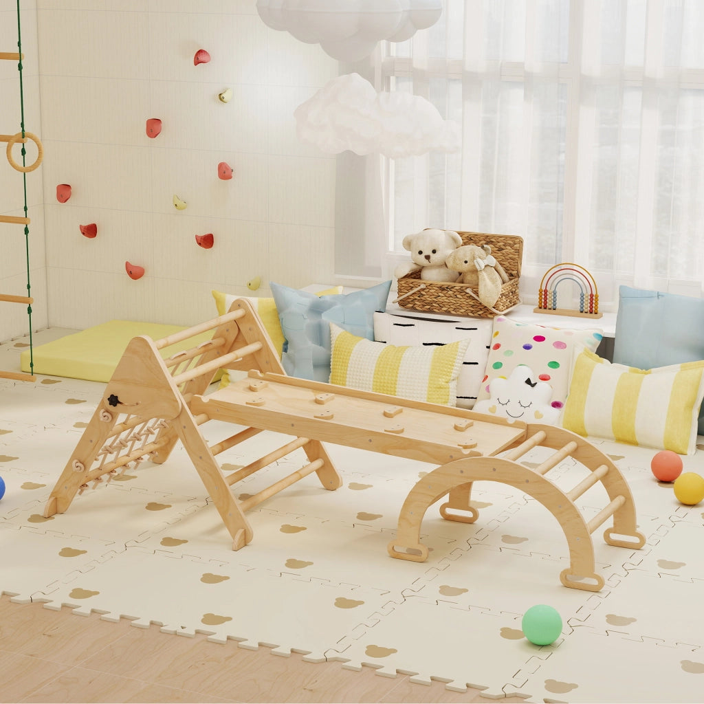 Casa gioco bambini con scivolo e scala ¨C zephmum ¨C legno naturale