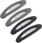 Spilletti per capelli grandi 9 cm per ragazze e donne - Set da 4 - Nero e grigio - Accessori per capelli - Decorazioni per capelli - Spille clip