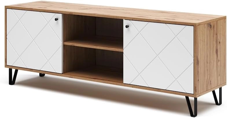 Cassettiera per camera da letto Nizza, Rovere artigianale, 80.2 x 82.6 cm con 3 cassetti, da utilizzare come superficie d'appoggio accanto al letto