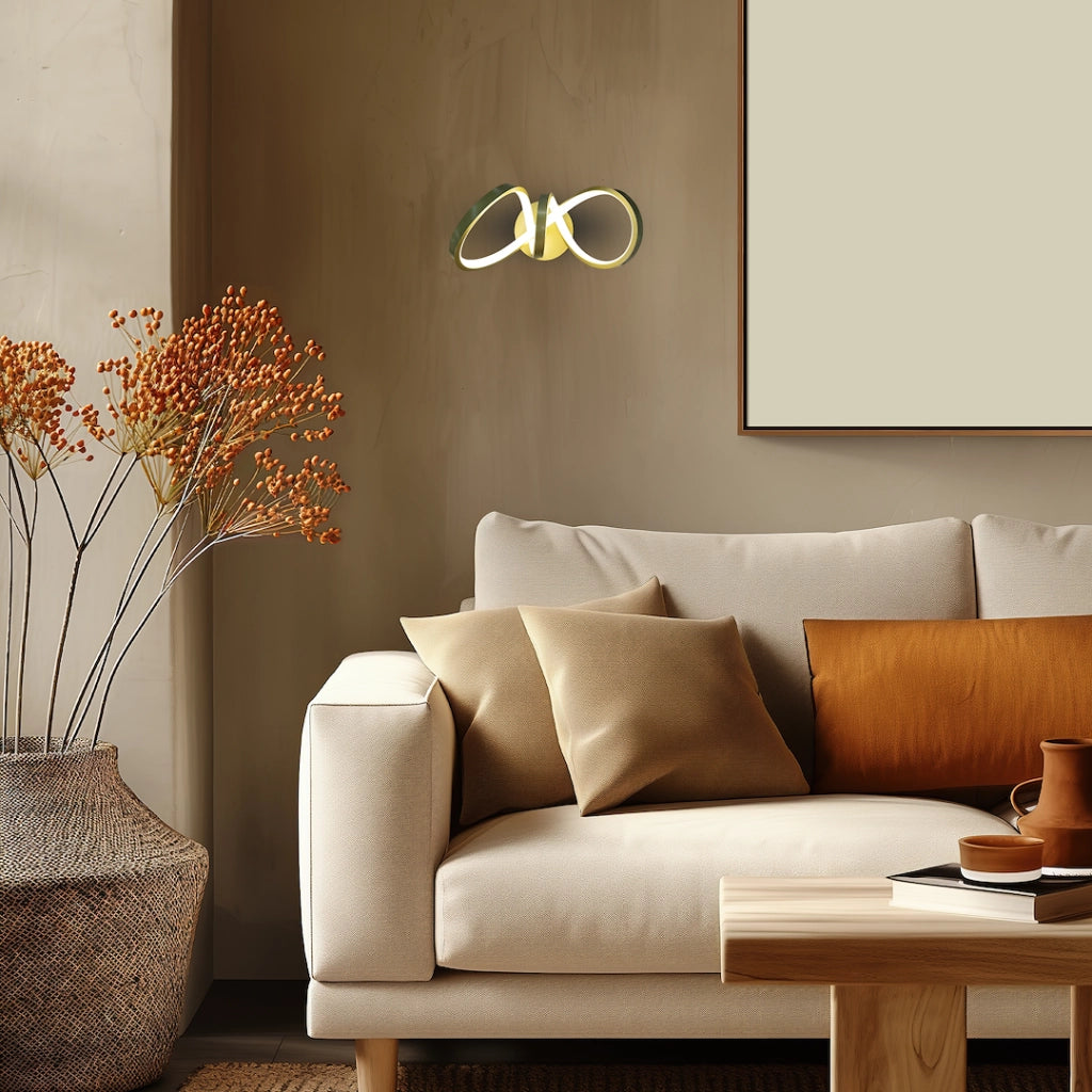 Applique LED a spirale 15W 4000K oro Tesoro Milagro