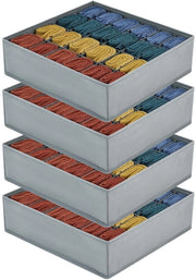 Organizzatore di carrello - Cassa per l'organizzazione dei capi, sistema di organizzazione di carrello, organizzatore di armadio per calze, mutande, cinture, 2 pezzi (grigio chiaro)