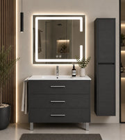Mobile bagno con lavabo ORIGENBATH RIBERA senza specchio 50x40 cm grafite con colonna