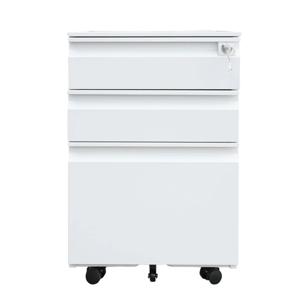 Classificatore metallico a 3 cassetti con ruote – 600×390×520 mm, grigio RAL 7035 Breckner Germany