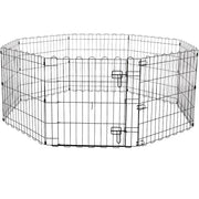 Trade Shop - Recinzione In Metallo Per Cani Pieghevole Per Esercizio 152,4 X 152,4 X 60,9 Cm -