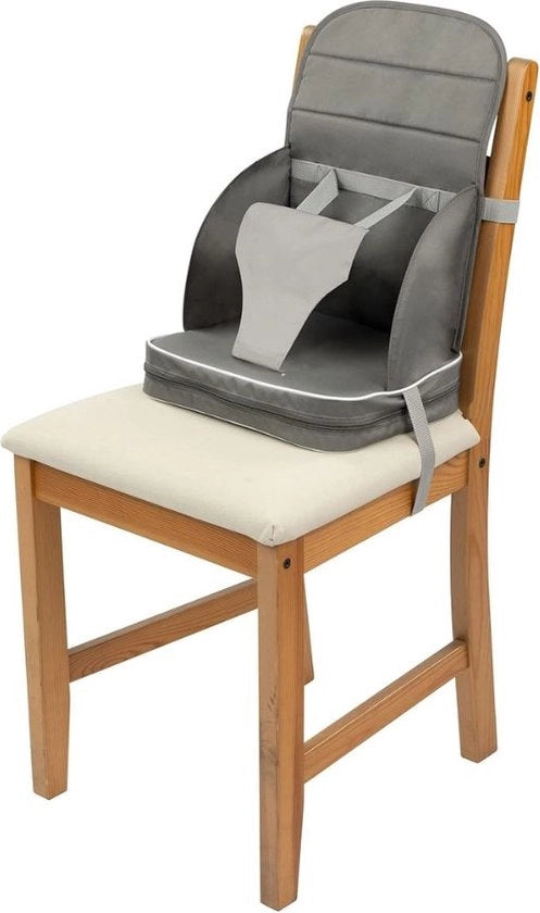 Seduta Elevabile Per Sedia a Tavola - Sedia Elevabile Per Bambini e Adulti - Sedute Elevabili Per Tavolo da Pranzo - Cuscino di Supporto in Memory Foam - Seduta Elevabile per Bambini - Supporto Ergonomico e Comfortevole - 18 Mesi a 3 Anni - Grigio Caldo